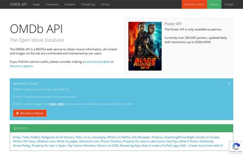 the movie database|open movie database.